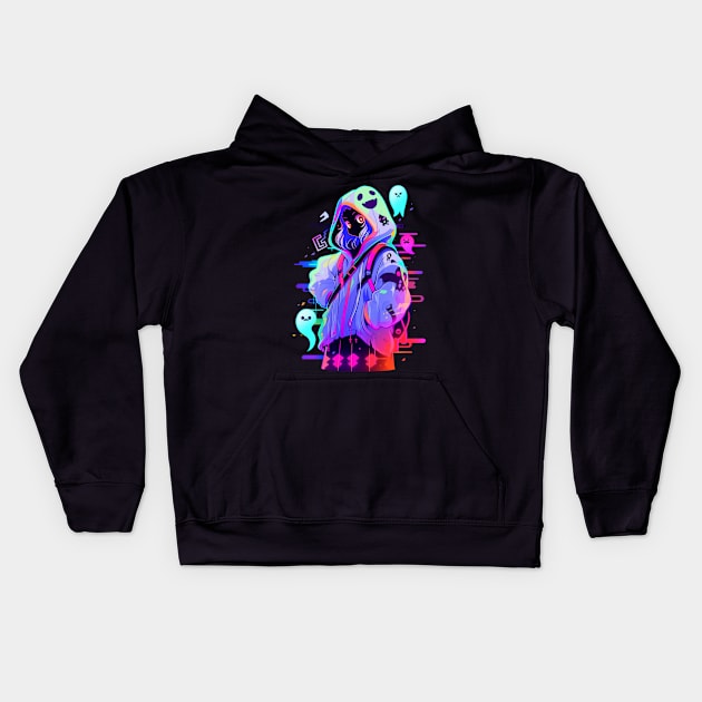 Ghost Girl Shinjuku Kids Hoodie by MikeyMeta